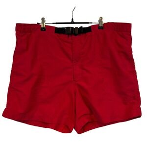 Lands End Mens Red Swim Trunks Shorts Size L 36-38‎ Hiking Swimming Lifeguard